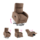 Állítható relaxációs fotel, világosbarna, NERIS