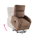 Állítható relaxációs fotel, világosbarna, NERIS