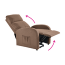 Állítható relaxációs fotel, világosbarna, NERIS