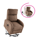 Állítható relaxációs fotel, világosbarna, NERIS