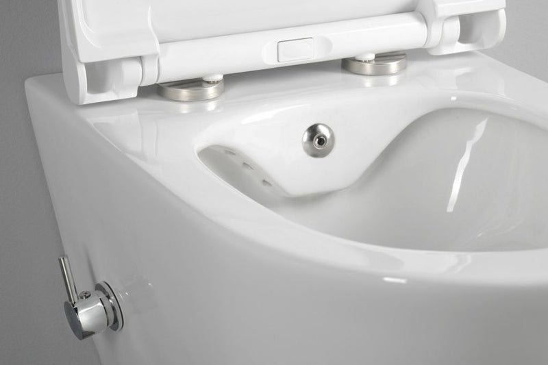 Sanovit AVVA fali WC - BEÉPÍTETT bidé funkcióval - rimless - perem nélküli - mély öblítésű - 53 cm