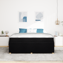 vidaXL Ágykeret matracmal Fekete 180 x 200 cm szövet