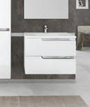 PIRAMIDA EURIDIKA fali függesztett fürdőszobabútor - öntött műmárvány mosdóval - 100 x 53 x 48 cm