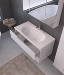 PIRAMIDA AKVA Tükrös fürdőszobai szekrény LED világítással - 100 x 69 x15cm