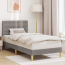 vidaXL Ágykeret fejtámlával Tópszínű 90 x 190 cm Szövet