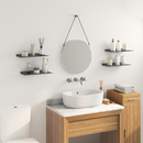 vidaXL Lebegő polc 4 pcs Antracit 40 x 18 x 2,5 cm Acél