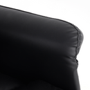 Irodai szék lábtartóval, fekete ekobőr, RODIK