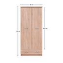 Szekrény 2D1S, sonoma tölgy, TOPTY TYP 30