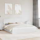 vidaXL Tárolós Ágy fejtámlával fiókkal Fehér 180 x 200 cm Faanyag
