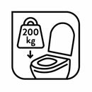 CR LEGNO MDF WC ülőke - fém zsanérral - 42/47 cm x 38 cm