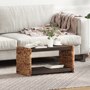 vidaXL Dohányzóasztal Természetes 70 x 35 x 35 cm Tömör Mahagóni Fa