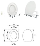 CR BIDÉS WC ülőke - hideg / melegvizes csapteleppel - Duroplast - 44 x 37 cm