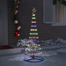 vidaXL LED Karácsonyi Fenyő 230 LED-del Sokszínű 184,5 cm Fém