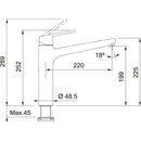 FRANKE LIFT matt fekete álló csaptelep