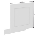 Ajtó mosogatógéphez, fehér/fehér, LULA ZM 570x596