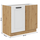 Alsó szekrény, fehér/artisan tölgy, LULA 105 ND 1F BB