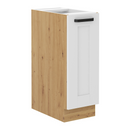 Alsó szekrény kihúzható kosárral, fehér/artisan tölgy, LULA D30 CARGO