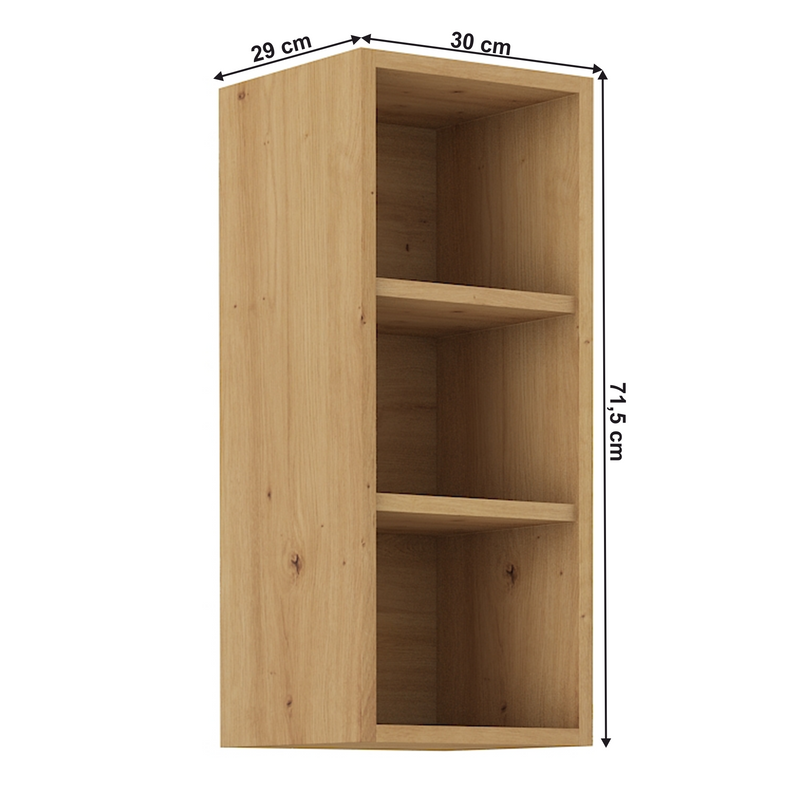 Felső polcos szekrény, artisan tölgy, LULA 30 G-72 OTW