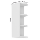 Felső polcos szekrény, fehér, LULA 30 G-72 ZAK BB