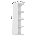 Felső polcos szekrény, fehér, LULA 30 G-90 ZAK