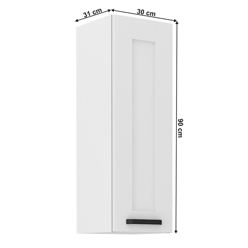 Felső szekrény, fehér, LULA 30 G-90 1F