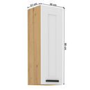 Felső szekrény, fehér/artisan tölgy, LULA 30 G-90 1F