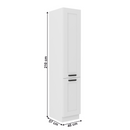 Magas szekrény, fehér, LULA 40 DK-210 2F