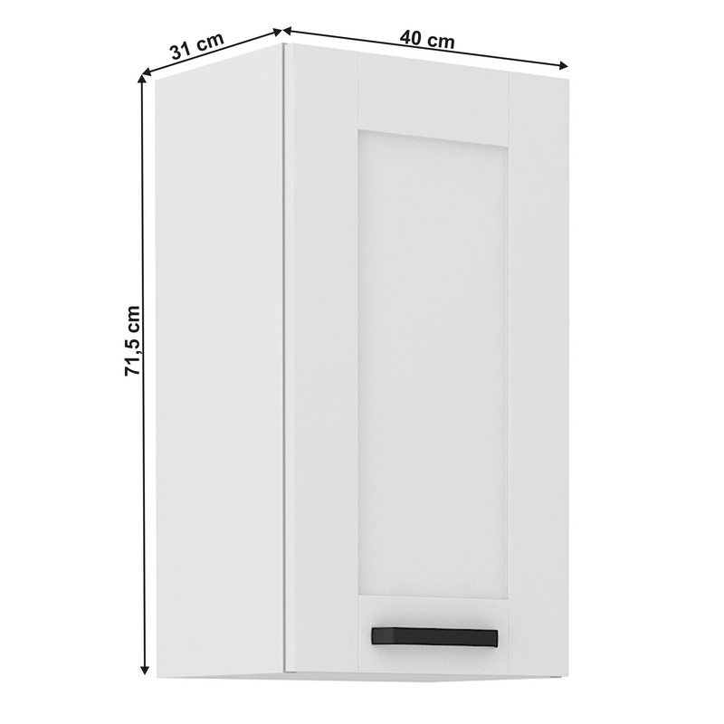 Felső szekrény, fehér, LULA 40 G-72 1F