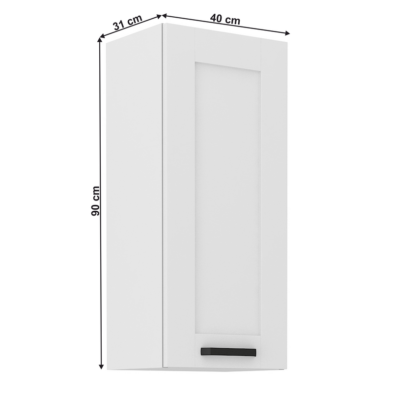 Felső szekrény, fehér, LULA 40 G-90 1F