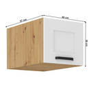 Felső szekrény, fehér/artisan tölgy, LULA 40 NAGU-36 1F