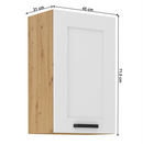 Felső szekrény, fehér/artisan tölgy, LULA 45 G-72 1F