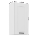 Felső szekrény, fehér, LULA 45 G-90 1F