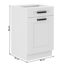 Alsó szekrény, fehér, LULA 50 D 1F 1S BB