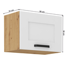 Felső szekrény, fehér/artisan tölgy, LULA 50 GU-36 1F