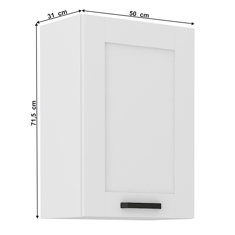 Felső szekrény, fehér, LULA 50 G-72 1F