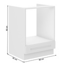 Alsó szekrény beépített tűzhelyhez, fehér, LULA 60 D GAZ BB