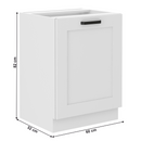 Alsó szekrény, fehér, LULA 60 D 1F BB