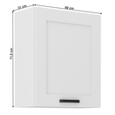 Felső szekrény, fehér, LULA 60 G-72 1F