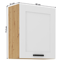 Felső szekrény, fehér/artisan tölgy, LULA 60 G-72 1F