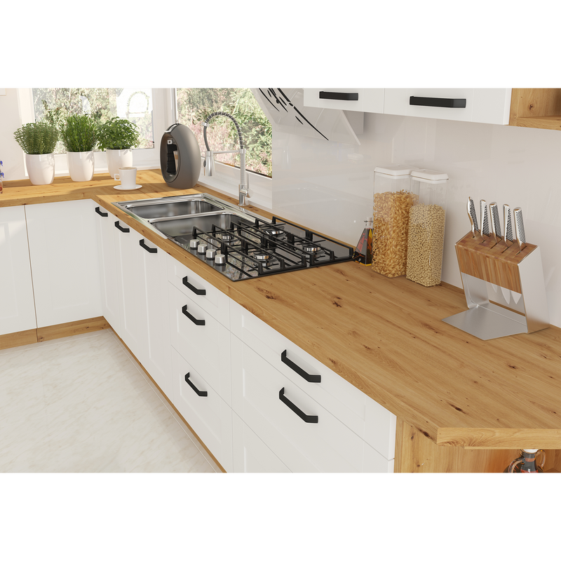 Szekrény beépített hűtőhöz, artisan tölgy/fehér, LULA 60 LO-210 2F