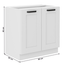 Alsó szekrény, fehér, LULA 80 D 2F BB