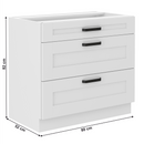 Alsó szekrény, fehér, LULA 80 D 3S BB