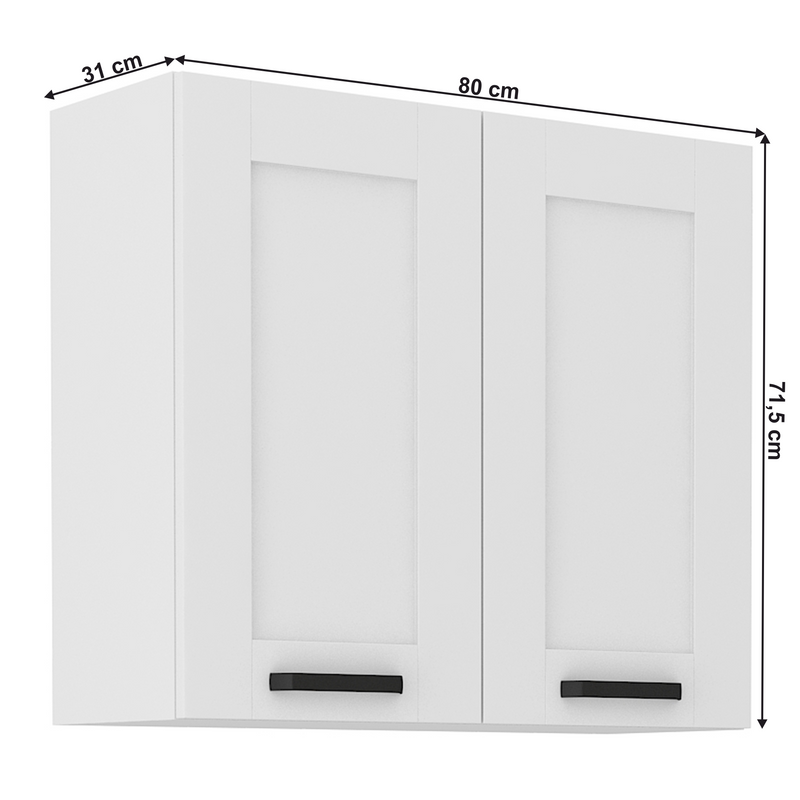 Felső szekrény, fehér/artisan tölgy, Lula 80 G-72 2 F