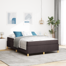 vidaXL Ágykeret matracmal Sötét Barna 140 x 190 cm szövet