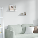 vidaXL Falpolc polcokkal 2 pcs Fehér márvány 40 x 9 x 3 cm Faanyag