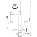 FRANKE VITAL Matt fekete csaptelep