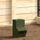 vidaXL Csirke etető Olajzöld 20 x 25 x 35 cm Hidegen Hengerelt Acél