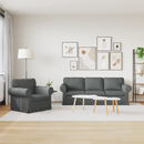 vidaXL Kanapé Szett 2 pcs Sötétszürke 215 x 82 x 80 cm szövet