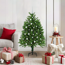vidaXL Karácsonyfa 150 LED-del állvánnyal Zöld 120 cm PE