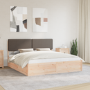vidaXL Ágykeret Kárpitozott Fejtámlával Tópszínű 200 x 200 cm